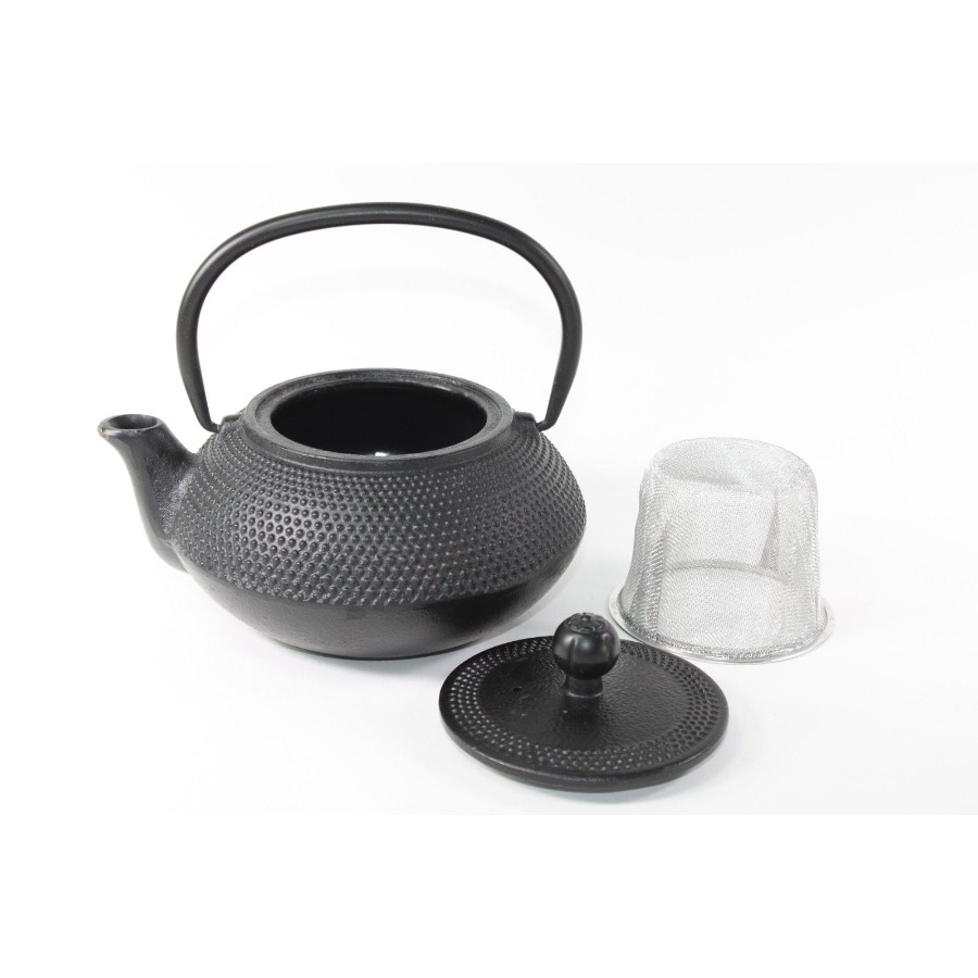 Cast Iron Teapot - 24 fl oz Black Small Dot