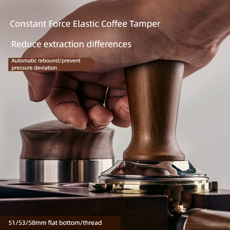 Coffee Tamper Leveler - 51mm 53mm 58mm Beech Wood Espresso