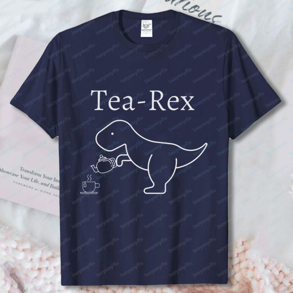 Tea Rex Dinosaur Men's Shirt F - Coffee Tea Joke 리뷰 및 가격