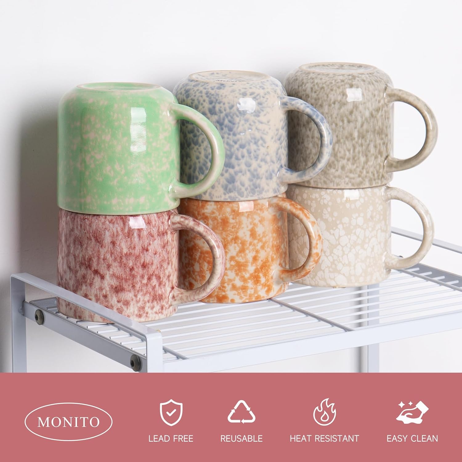 12 OZ Coffee Mugs Set of 6, Mo - Coffee Tea Set 리뷰 및 가격
