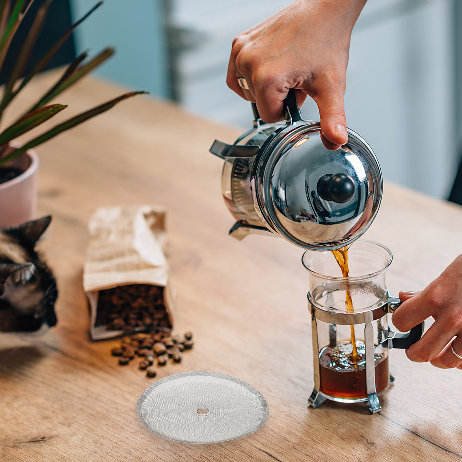 2Pcs Stainless Steel Coffee Pr - Coffee Tea Replacement 리뷰 및 가격