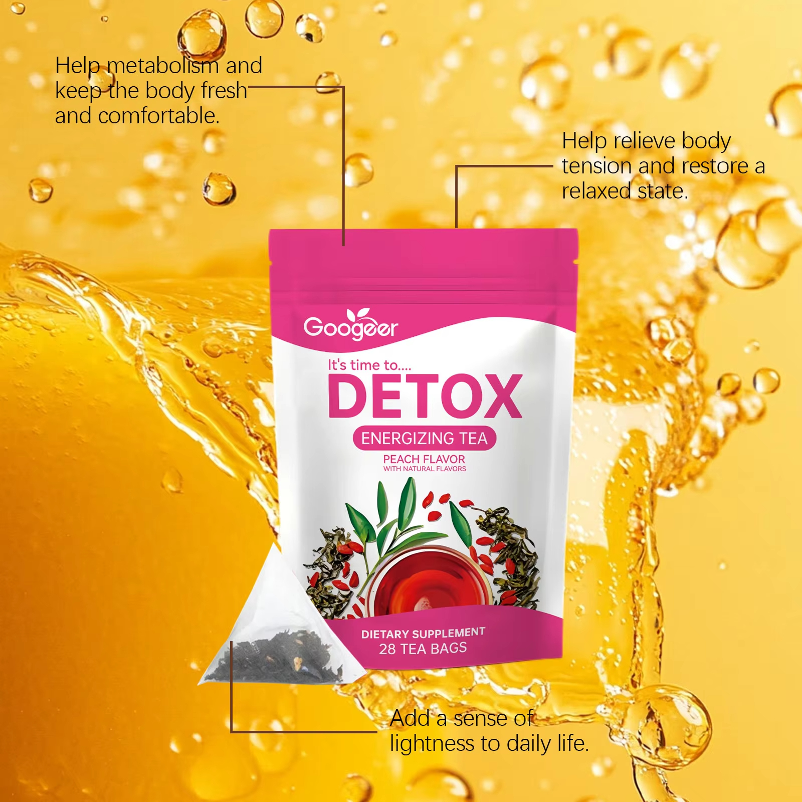 Googeer 28pcs Herbal Detox Tea - Coffee Tea For Weight Loss 리뷰 및 가격