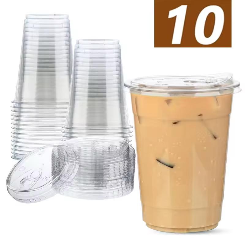10pc Disposable PET Plastic Cu - Lemon Tea Coffee 리뷰 및 가격