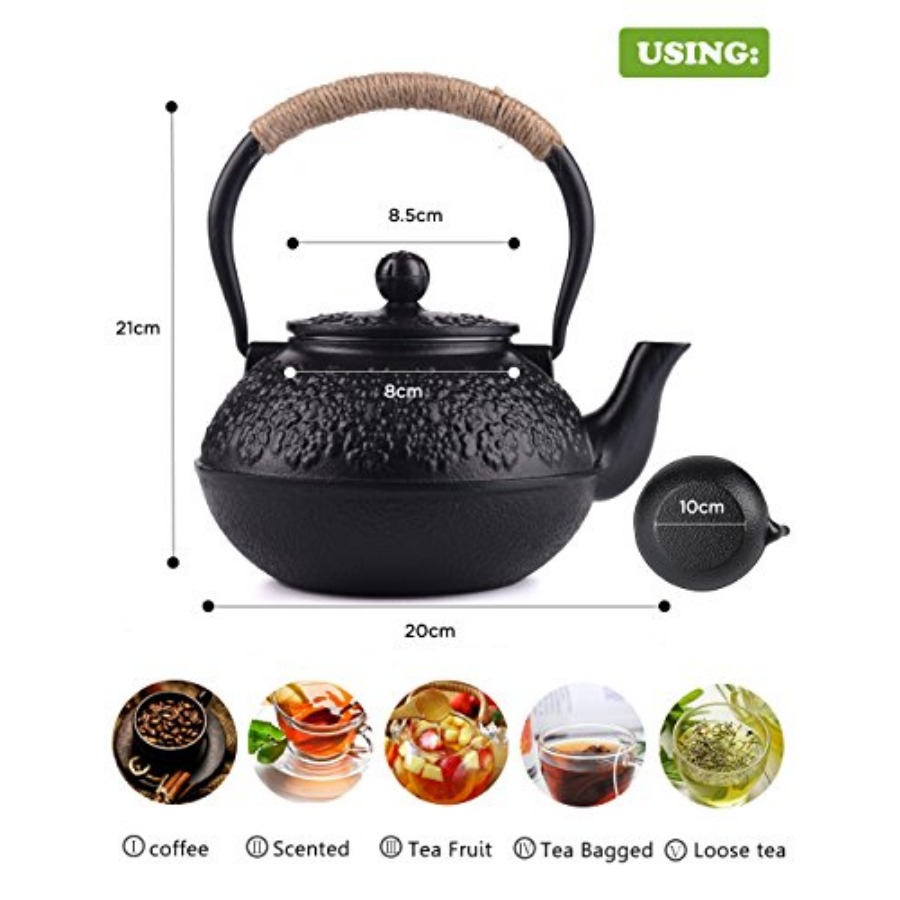 Cast Iron Teapot 40oz/ Japanes - Cast Iron Teapot 리뷰 및 가격