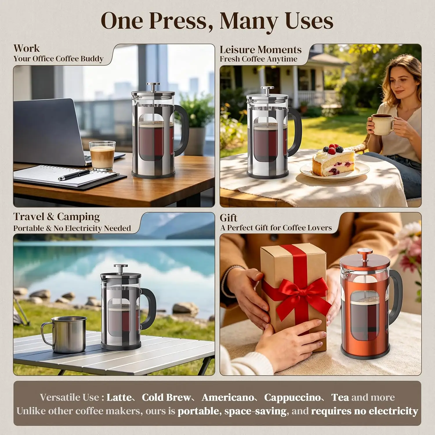 French Press Coffee Maker 34oz - French Press Coffee & Tea 리뷰 및 가격