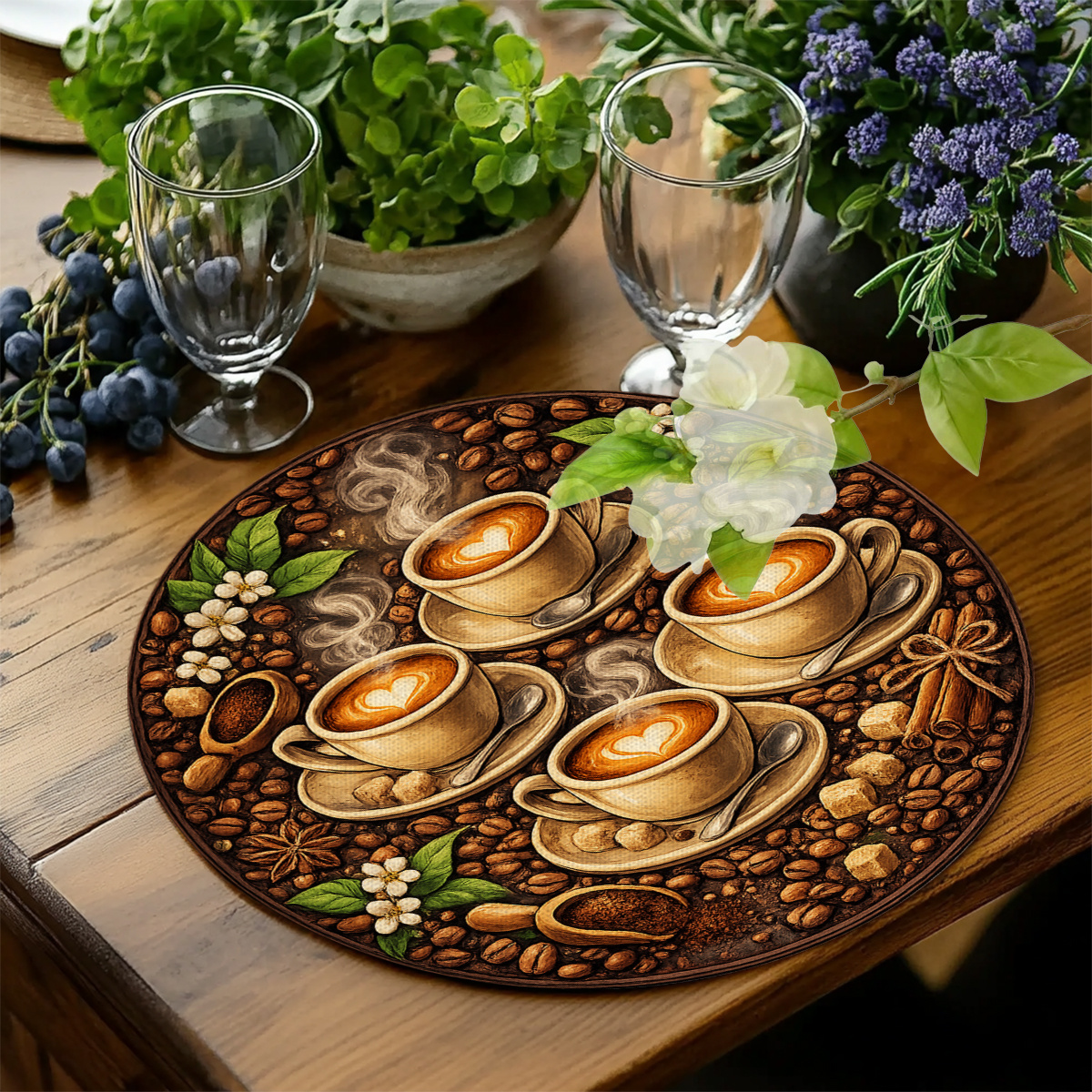 Vintage coffee themed placemat - Coffee Tea Set 리뷰 및 가격