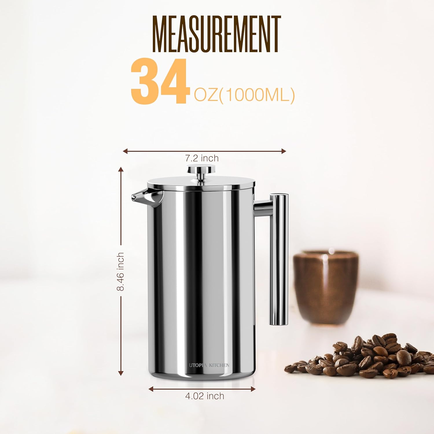 Kitchen 304 Grade Stainless St - French Press Coffee & Tea 리뷰 및 가격