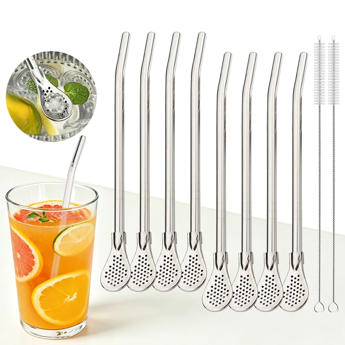8pcs Filter Tea Straw Spoon Se - Coffee Tea Sugar Set 리뷰 및 가격