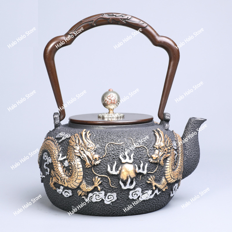 Double dragon bead iron pot Ja - Cast Iron Teapot 리뷰 및 가격