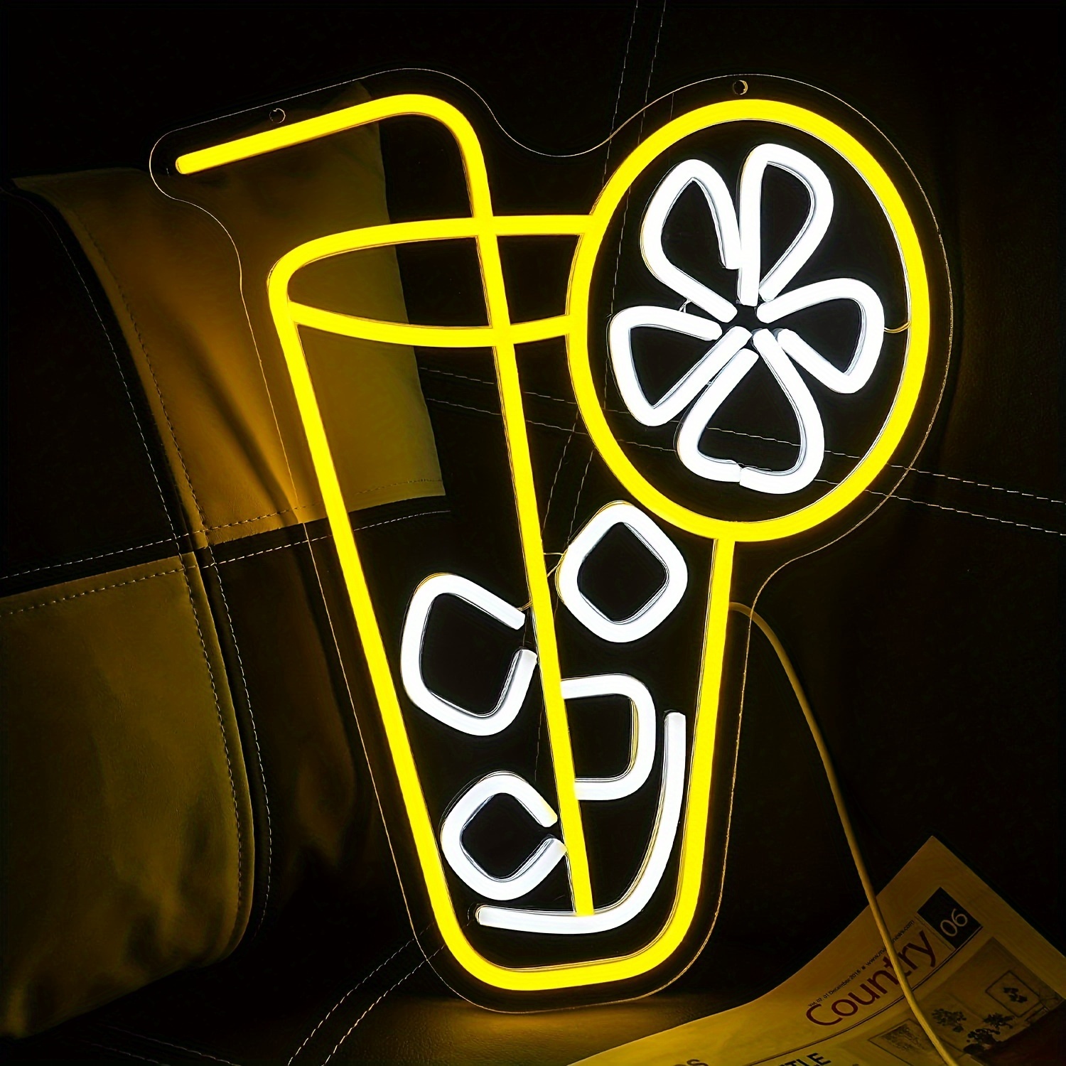 Lemon Tea Drink Neon Light LED - Lemon Tea Coffee 리뷰 및 가격