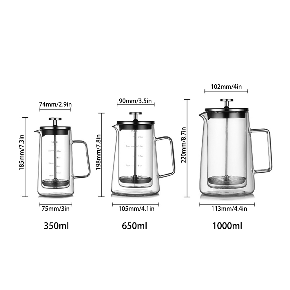 Double Layers French Press Pot - French Press Coffee & Tea 리뷰 및 가격