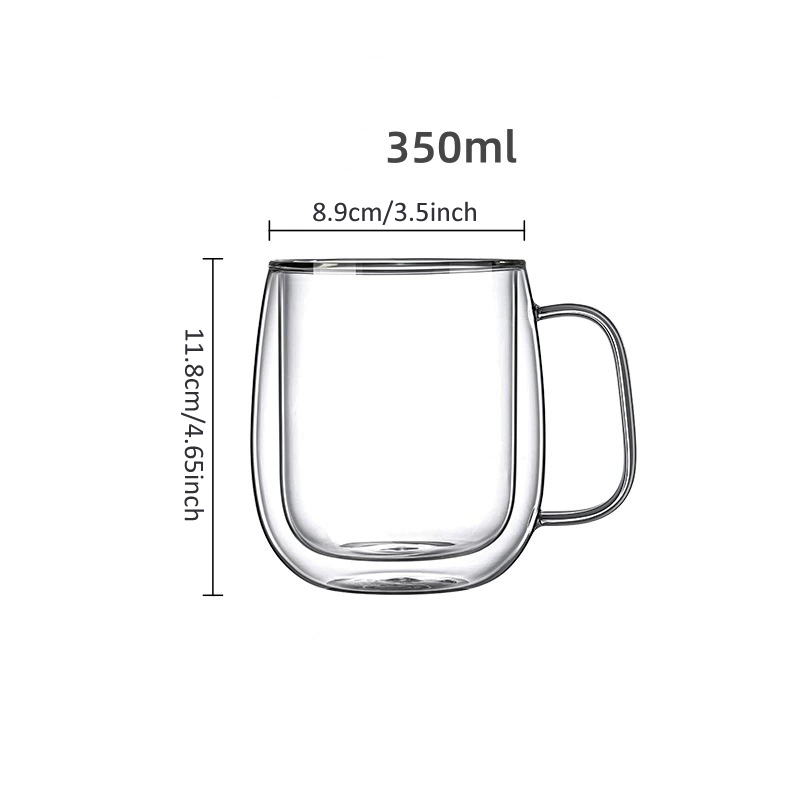 350ML Double Wall Glass Cup wi - Lemon Tea Coffee 리뷰 및 가격