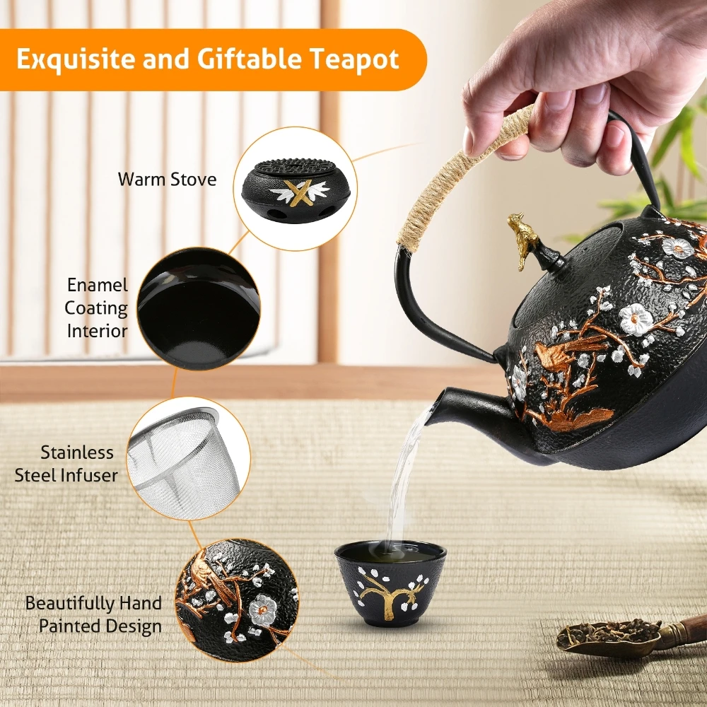 Cast Iron Teapot Set with Alco - Cast Iron Teapot 리뷰 및 가격