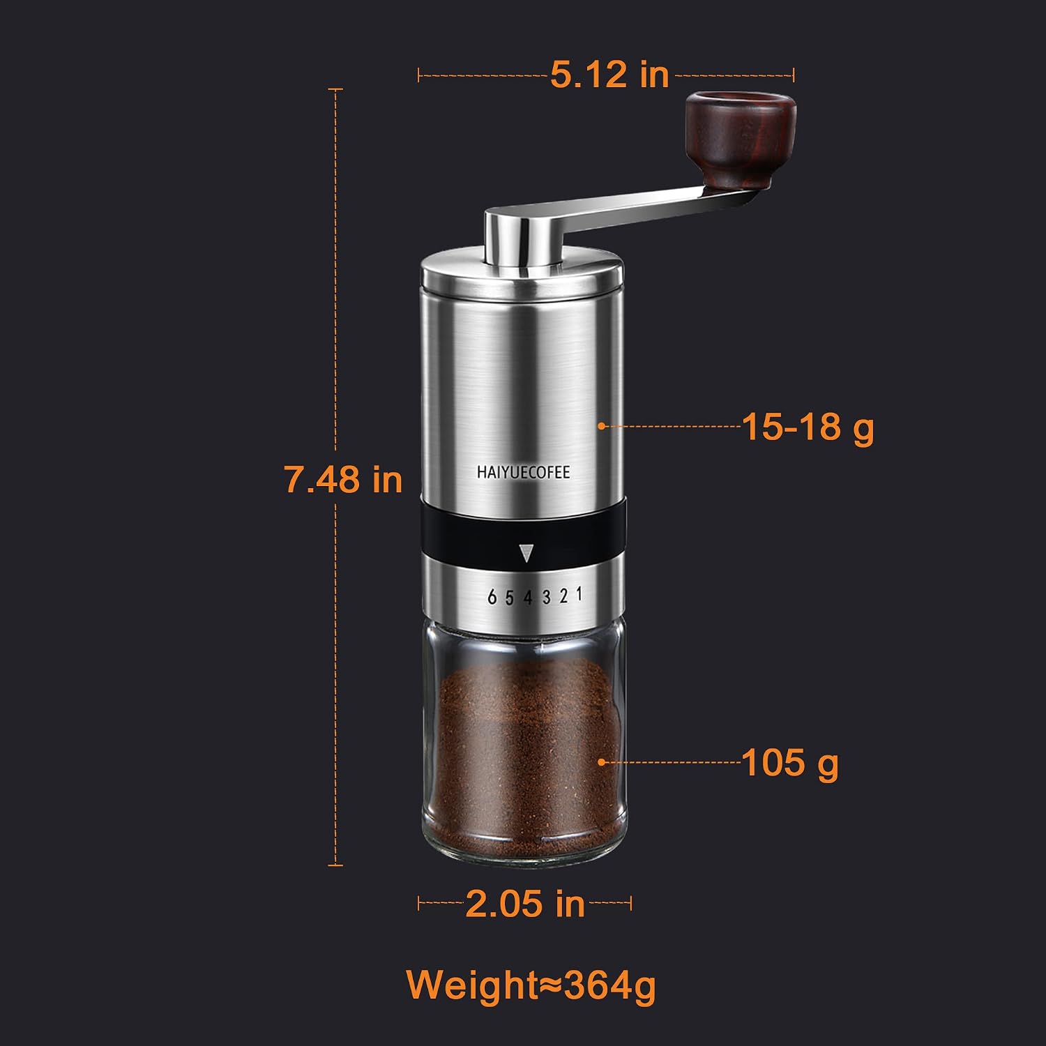 Manual Coffee Grinder with 6 A - French Press Coffee & Tea 리뷰 및 가격