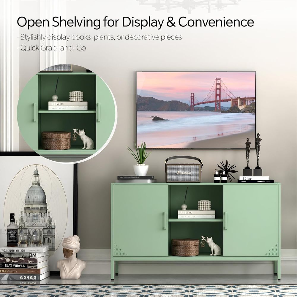 Green 65 Inch TV Stand with St - Coffee&Tea House Opinie 리뷰 및 가격