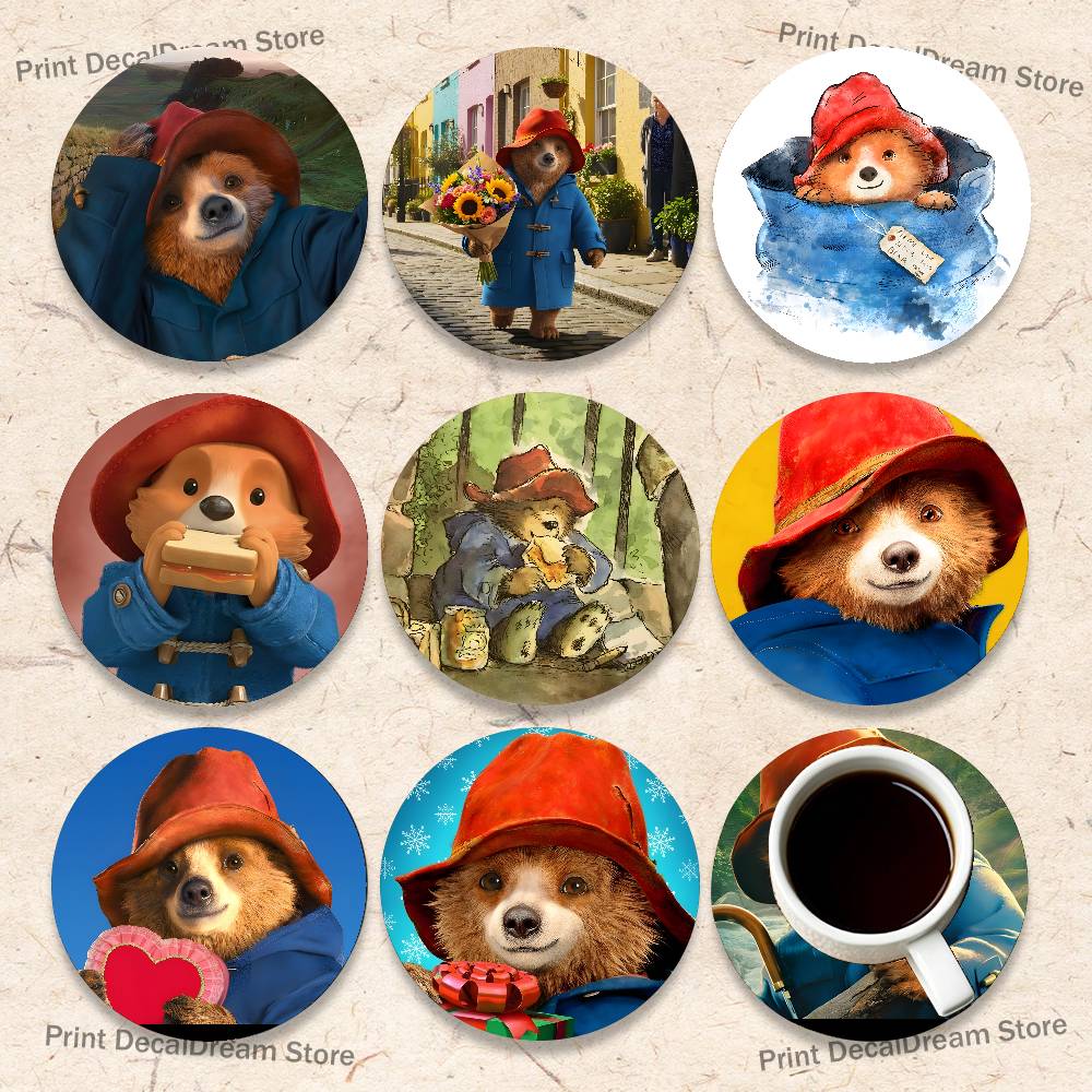 P-Paddington Bear Wood Coaster - Coffee Tea Sugar Set 리뷰 및 가격