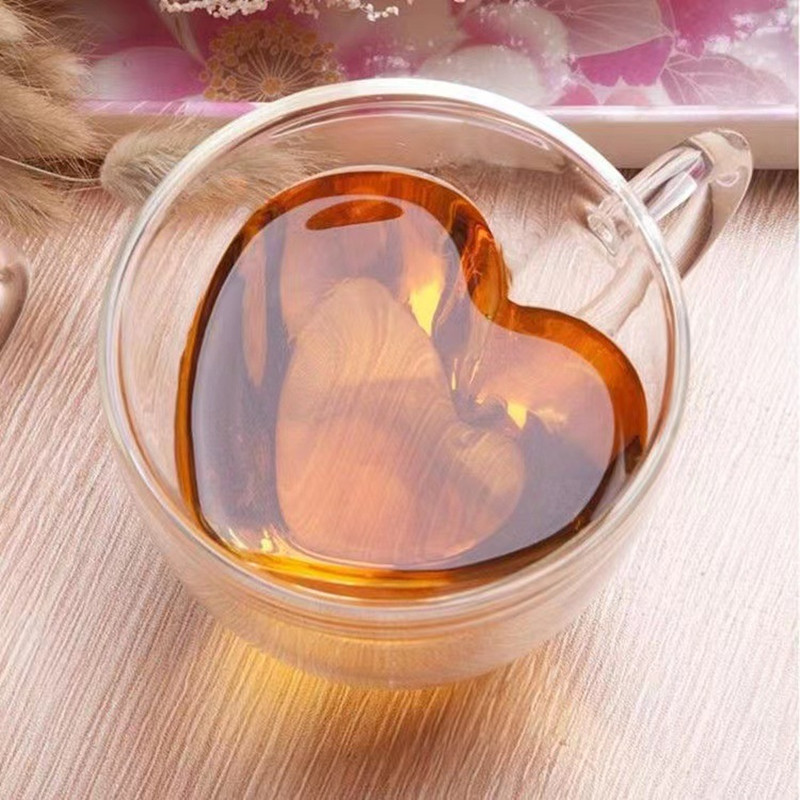 Heart Love Shaped Glass Mug Do - Lemon Tea Coffee 리뷰 및 가격