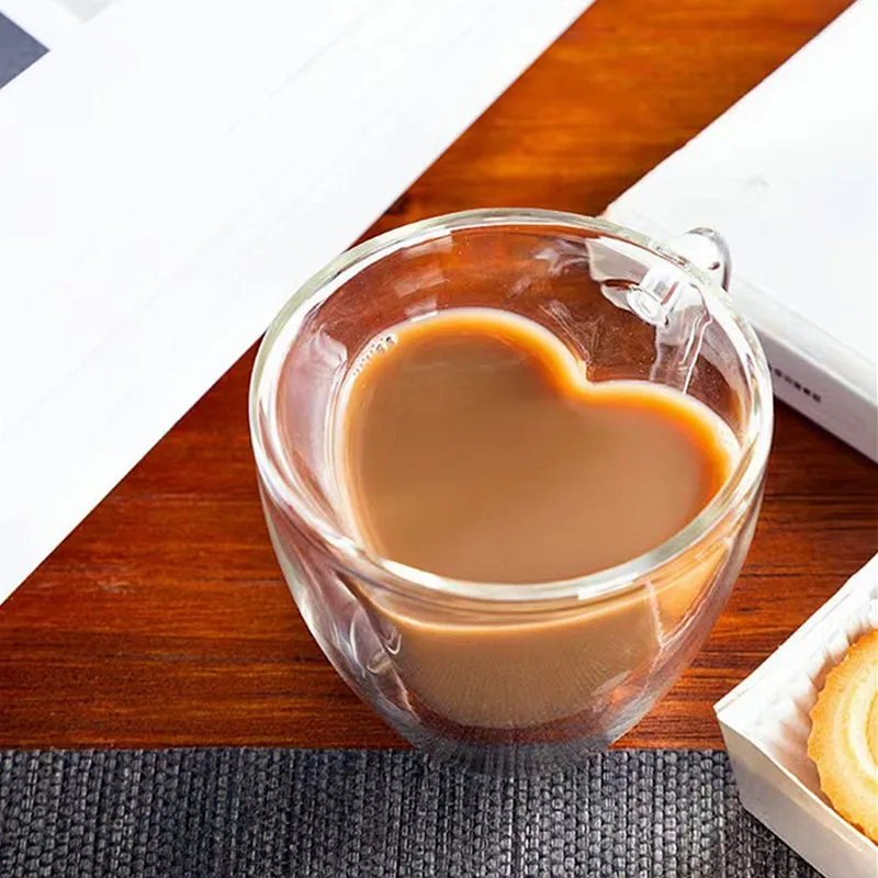Heart Love Shaped Glass Mug Do - Lemon Tea Coffee 리뷰 및 가격