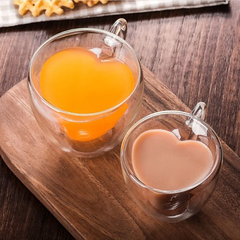 Heart Love Shaped Glass Mug Do - Lemon Tea Coffee 리뷰 및 가격