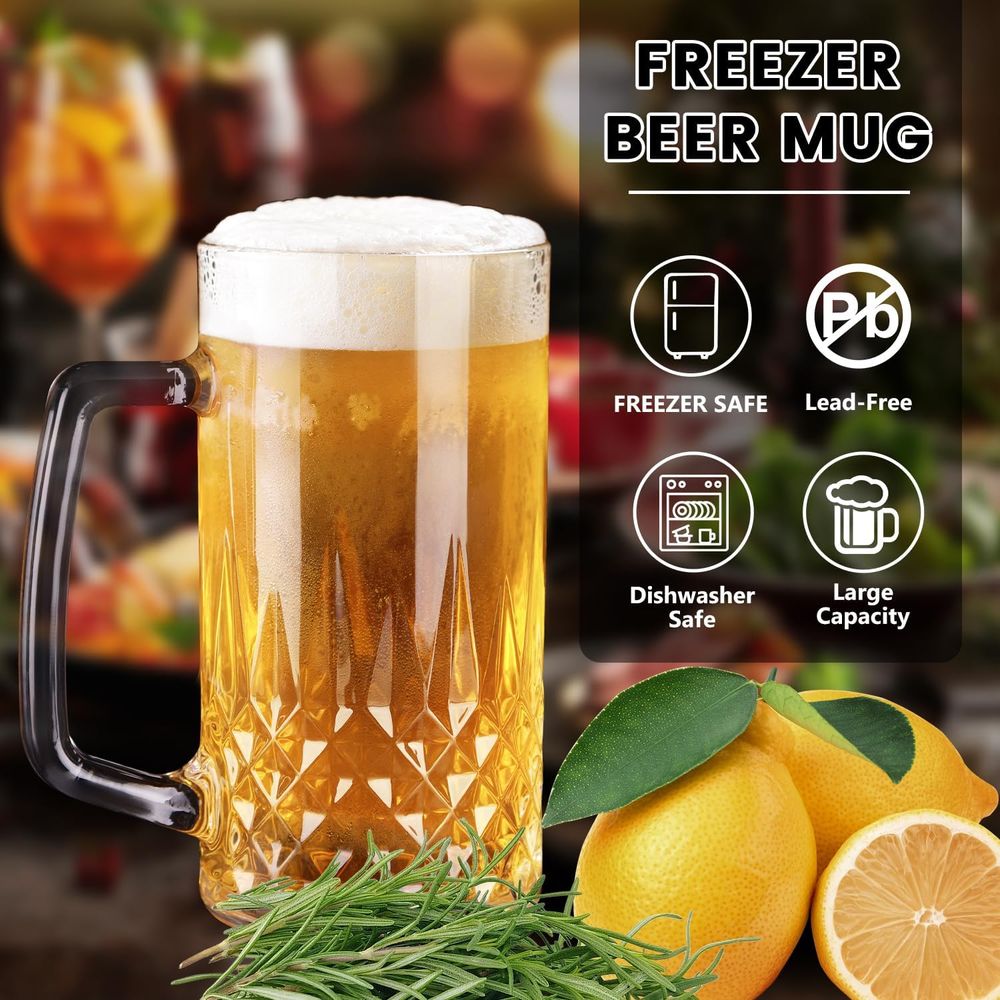 20 oz Heavy Glass Mugs Set of  - Coffee Tea Set 리뷰 및 가격