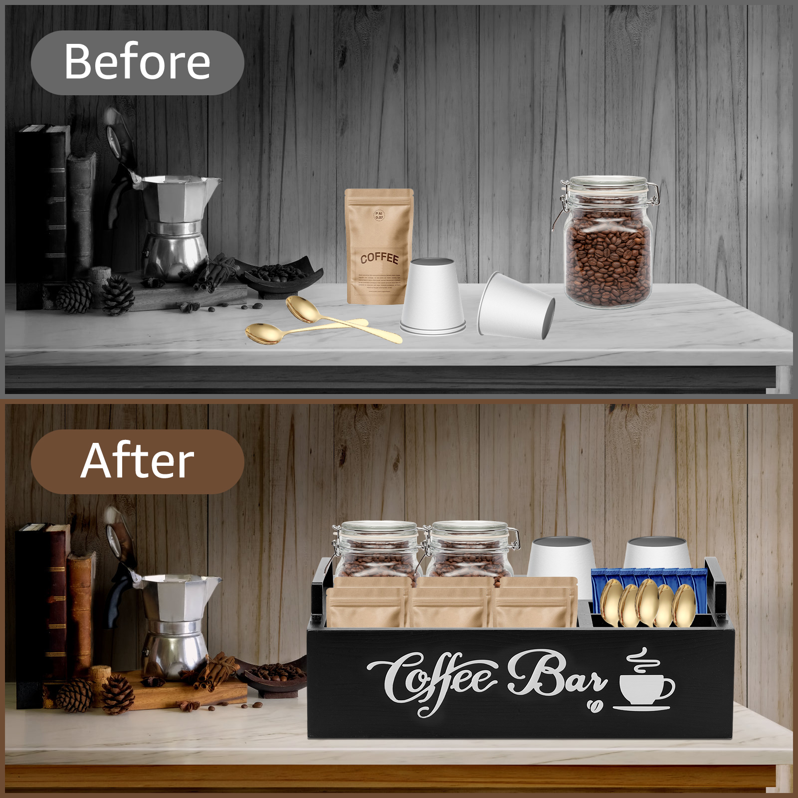 Wooden Coffee Rack Portable De - Coffee Tea Beans 리뷰 및 가격