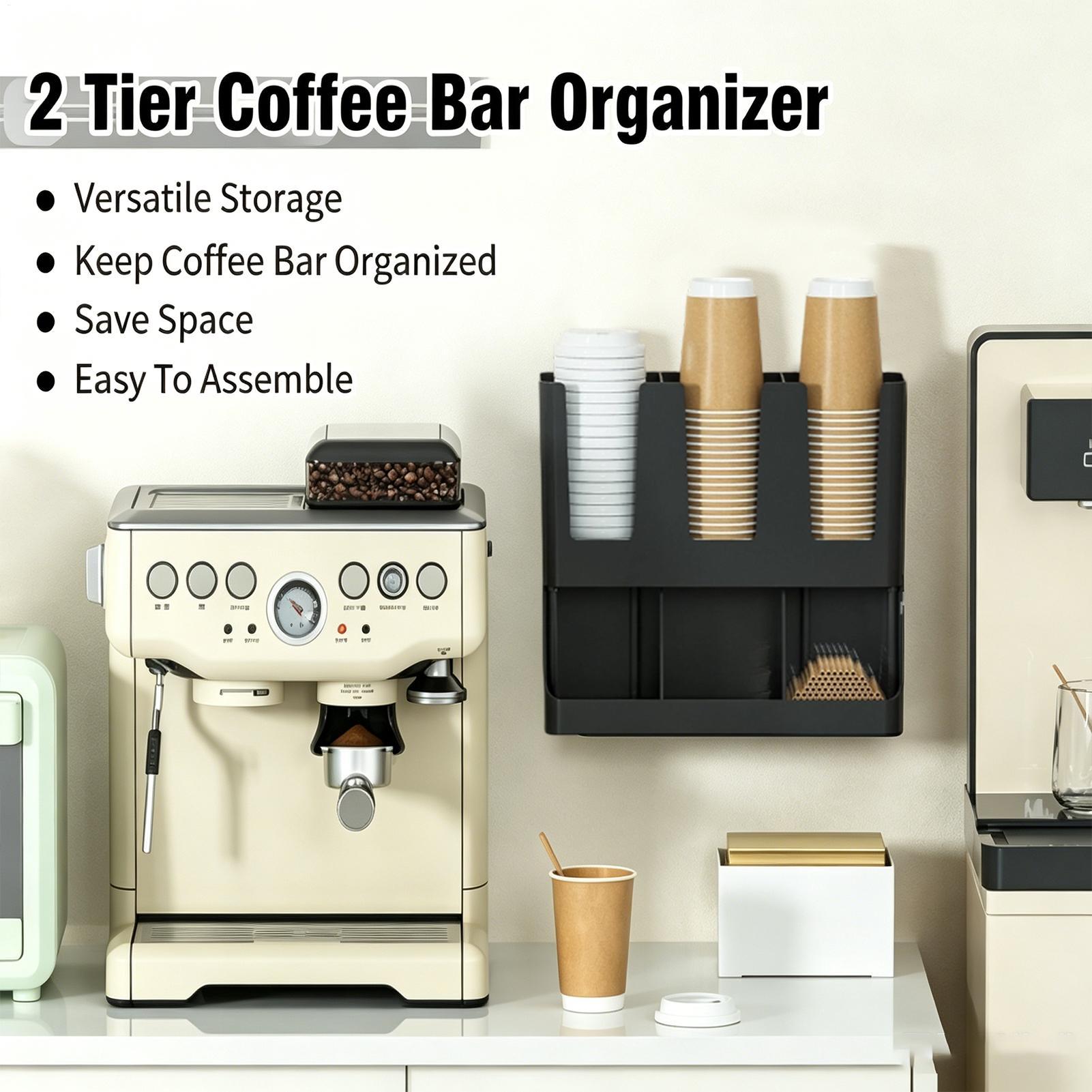 Coffee Bar Organizer 6-Compart - Tea Coffee Set Up 리뷰 및 가격